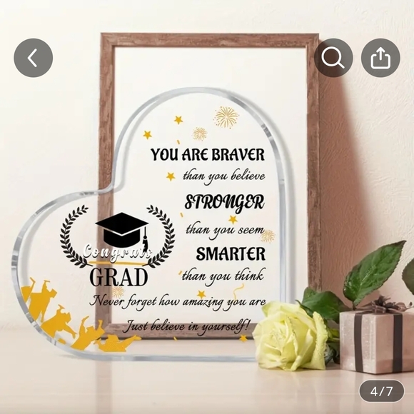 Graduation Plaque with Black and Gold Accents - Picture 2 of 3